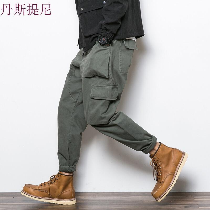 东京衣柜男装新款日系复古小脚休闲裤男韩版青年潮流工装裤布裤男