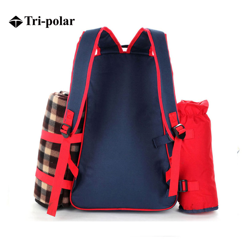 三极户外 Tri-polar TP1966 双肩包野营露宿运动登山户外野餐红色背包 红色