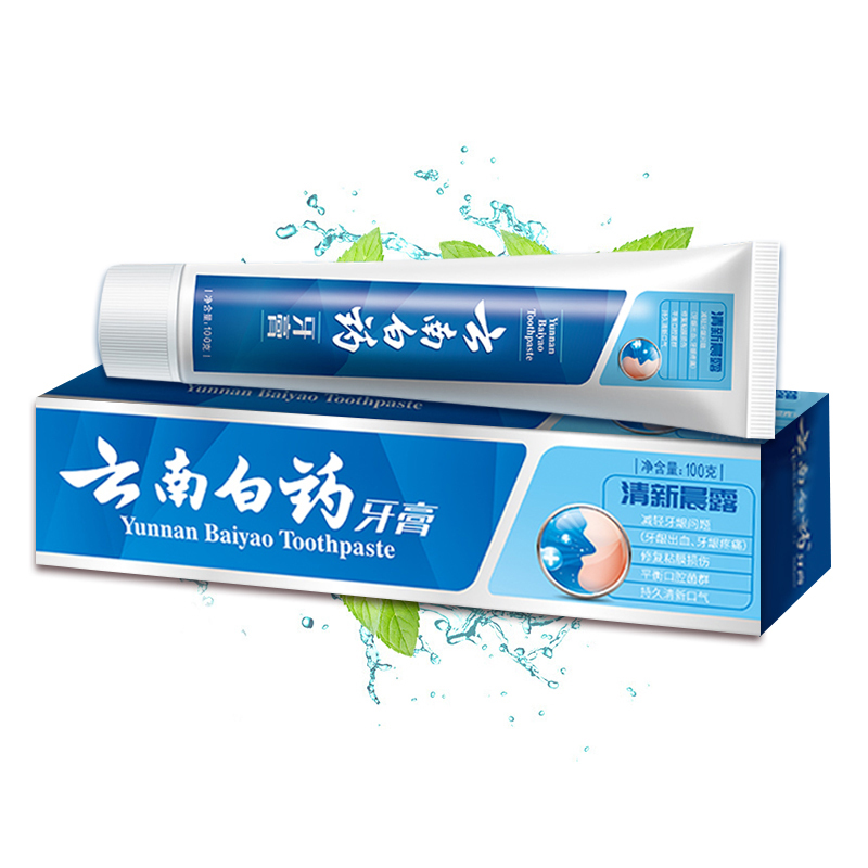 云南白药(YUNNAN BAIYAO)牙膏益优清新口气清新晨露100g