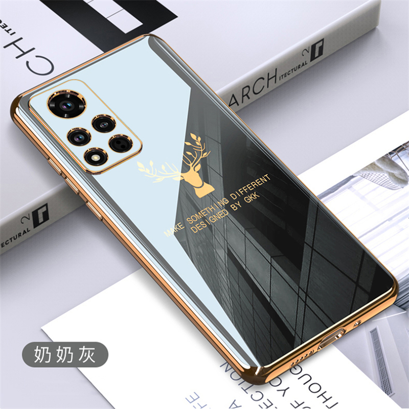 荣耀v40手机壳honorv40轻奢版电镀麋鹿保护套5g硅胶包边轻薄防摔男女