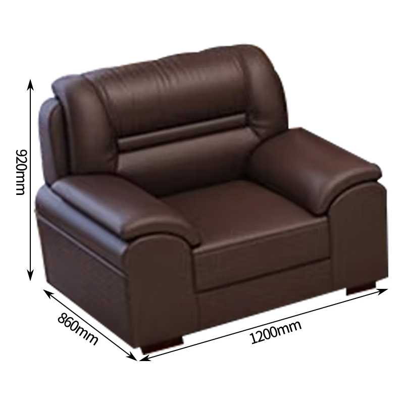 臻远 ZY5110336 办公沙发商务沙发会客办公沙发 西皮单人位高清大图