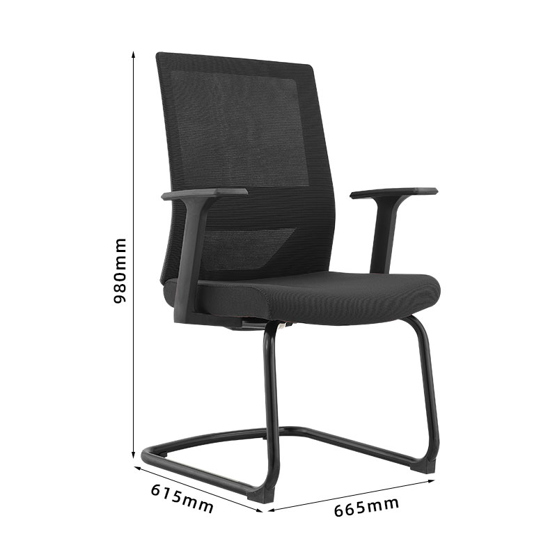 臻远 ZY-7443办公椅中背网椅职员椅会议椅电脑椅弓形椅高清大图