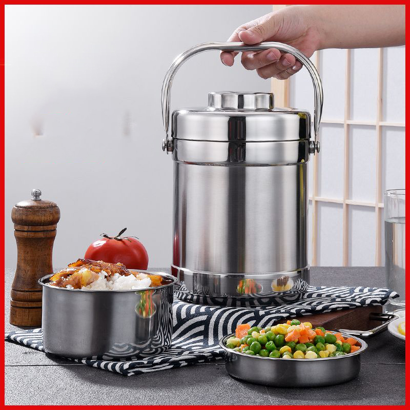 耀豪坤 不锈钢加厚真空保温饭盒三层提锅YCL3-2L/个高清大图