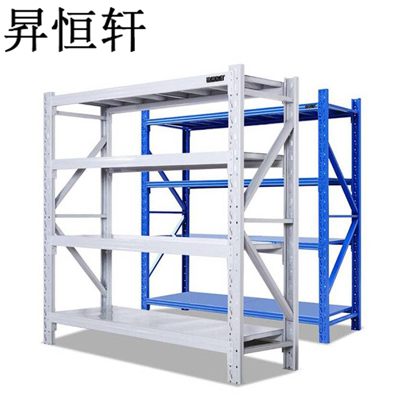 昇恒轩 仓储货架置物架库房展示架子多功能铁架储物架四层主架承重200kg SHX-1331高清大图