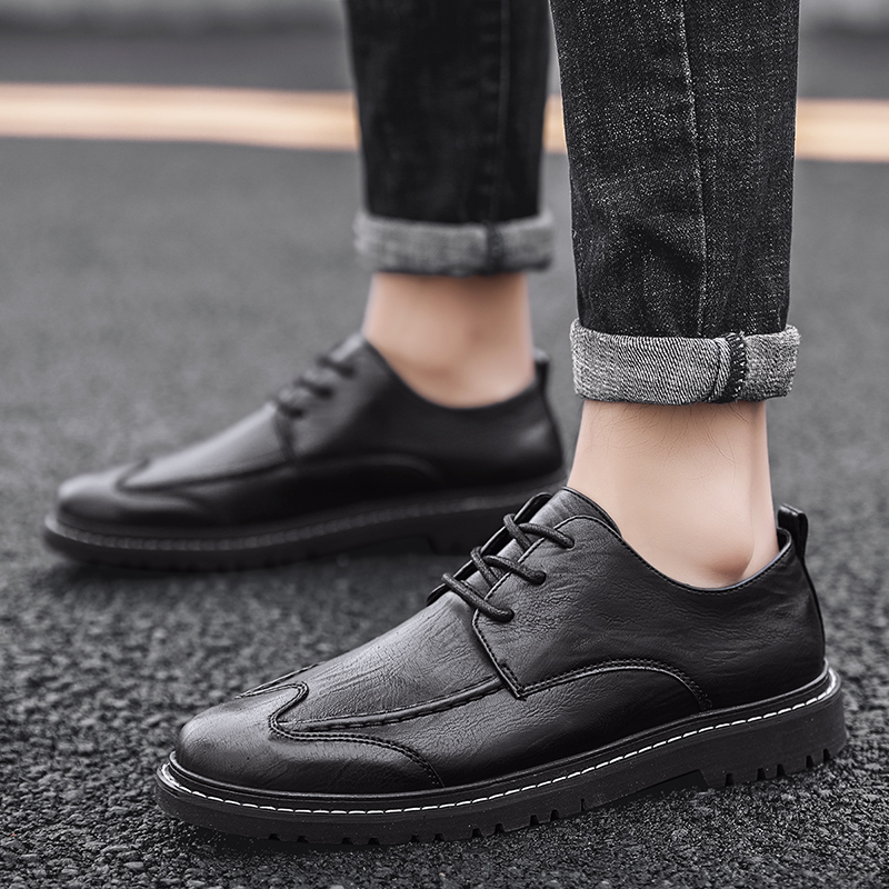 跨洋(kuayang)2021春季新品潮鞋舒适厚底运动休闲鞋男鞋子男板鞋经典