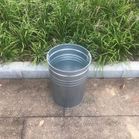 鑫环境 镀锌圆桶内胆450*370*370mm 户外镀锌板白铁皮垃圾箱果皮箱内桶专业定做果皮箱大号