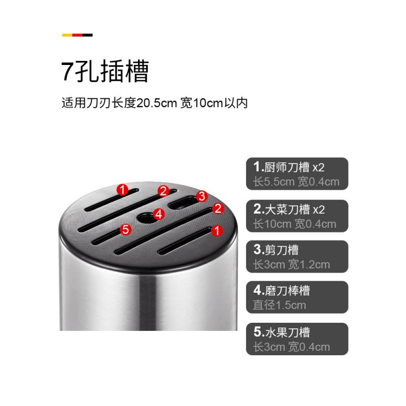 不锈钢放刀具架子刀架家用刀座插菜刀置物架厨房用品收纳盒多功能收纳层架 三维工匠高清大图