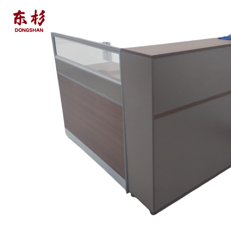 东杉 办公桌 胡桃色工位 张