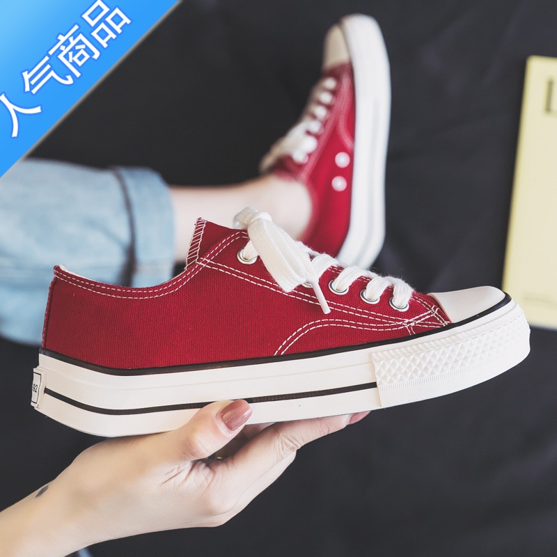 SUNTEK夏季薄款方头宽头帆布鞋女2023新款夏款百搭小众板鞋布鞋小黑鞋子高清大图