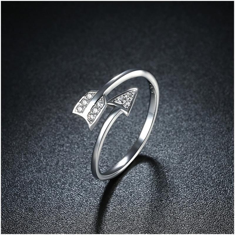 R089 Lady Silver Rings 戒指女925纯银简约日韩潮人开口单戒指环送女朋友七夕情人节礼物