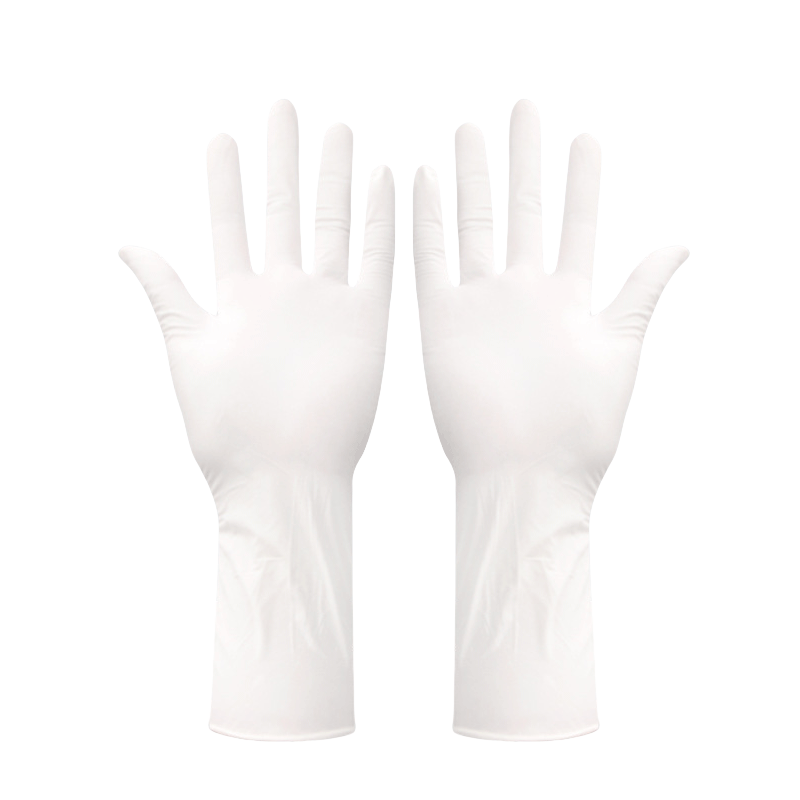 酷美智悦 一次性丁腈手套加厚12寸白色每包50只 KM-FH286 包高清大图