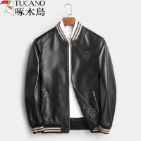 啄木鸟TUCANO绣花真皮皮衣 M 黑色
