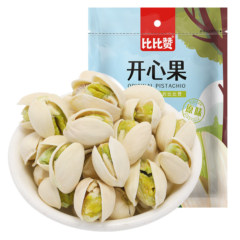 比比赞开心果[原味]250g每日坚果零食推荐孕妇自然开口健康盐焗味干果炒货
