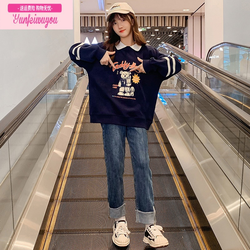 七斓女童卫衣春秋季装2022新款大童炸街Polo衫女孩打底衫长袖儿童上衣