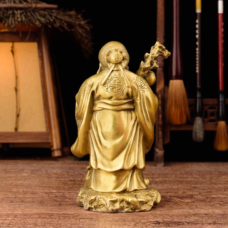美帮汇铜福禄寿三星摆件 客厅电视柜家居装饰品福星寿星高清大图