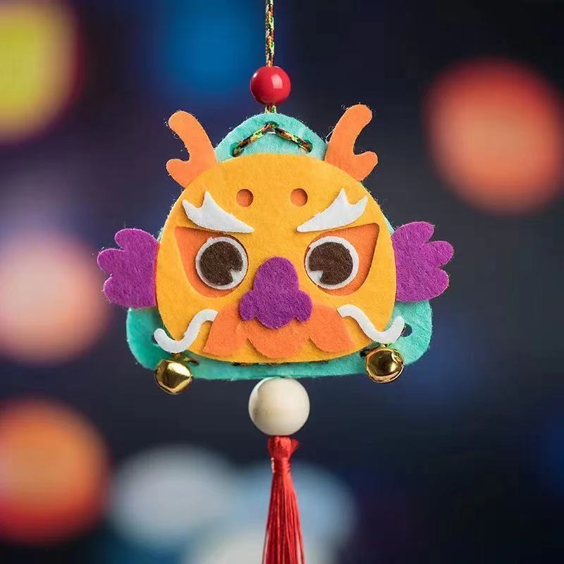 幼儿园亲子diy端午节粽子香包御守儿童手工制作不织布材料包香包diy龙