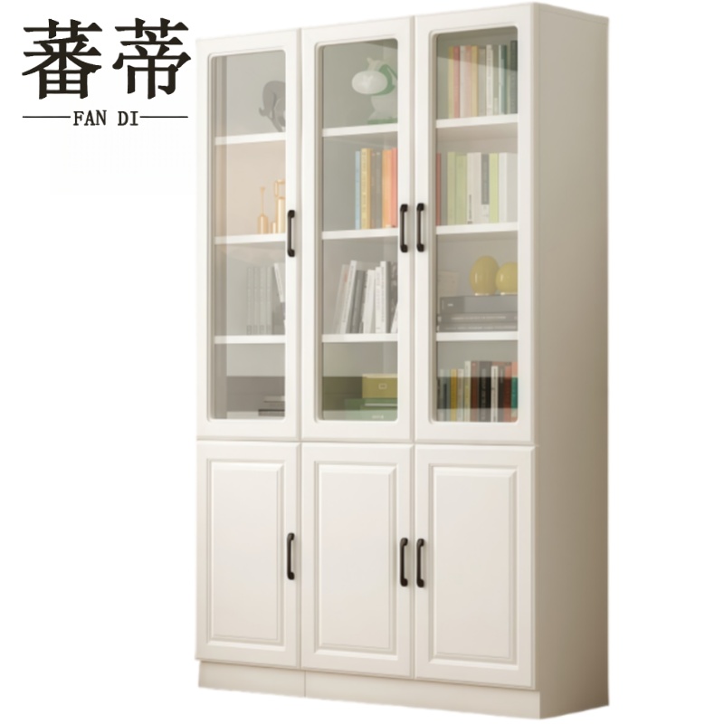 蕃蒂 实木书柜六门 台