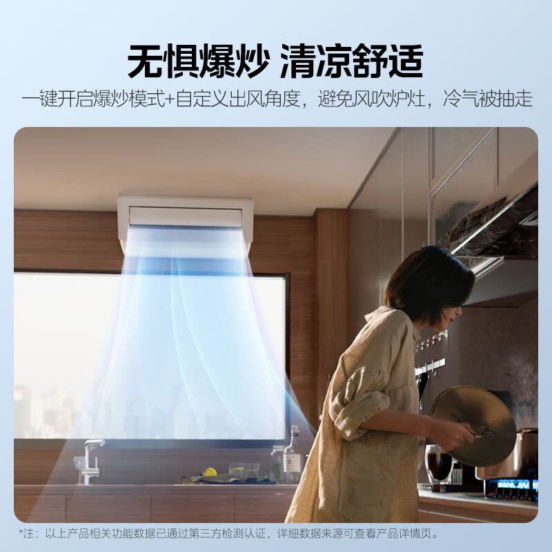 美的厨房空调家用厨房专用1.5匹厨清凉一级能效变频省电嵌入式集成吊顶防油烟厨房空调CKF-35FW/BN1Y-FG100图片