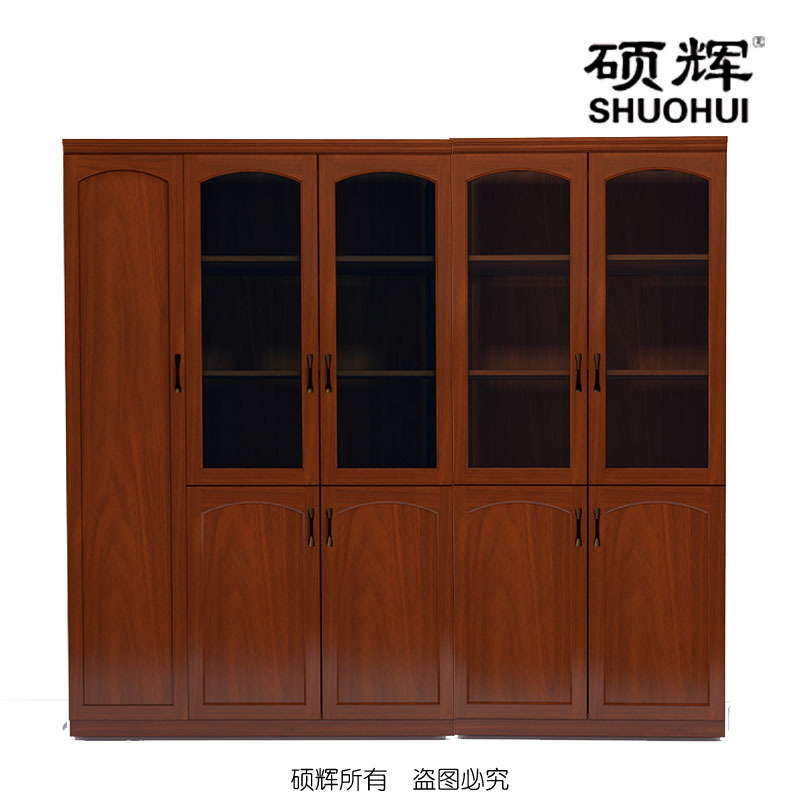 [硕辉]SH-G五门书柜 实木油漆办公书柜 2250*440*2000