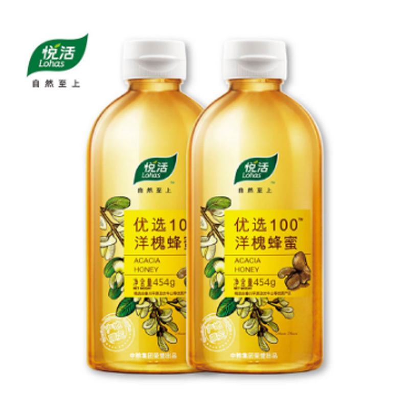 [中粮我买网] 悦活 优选100洋槐蜂蜜454g*2