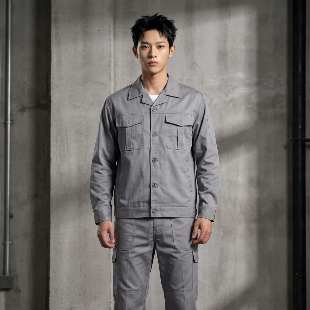 需耀 工作服套装 2705长袖深灰TC6535 套高清大图