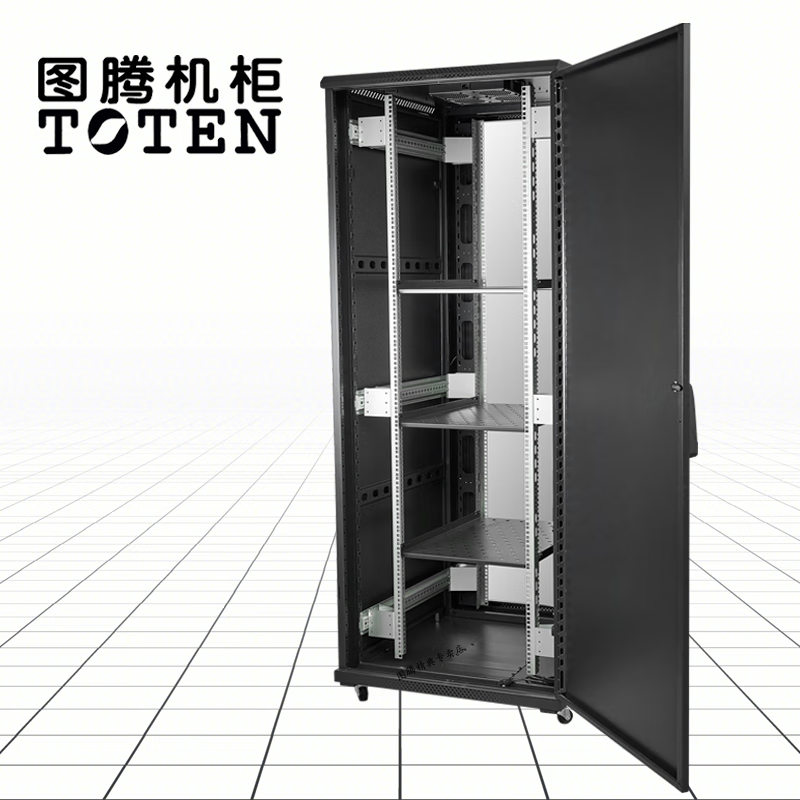 图腾(TOTEN)G2.8842 网络机柜 加厚机柜 交换机机柜 UPS电源 加宽19英寸标准机柜 黑色 42U2米.高清大图