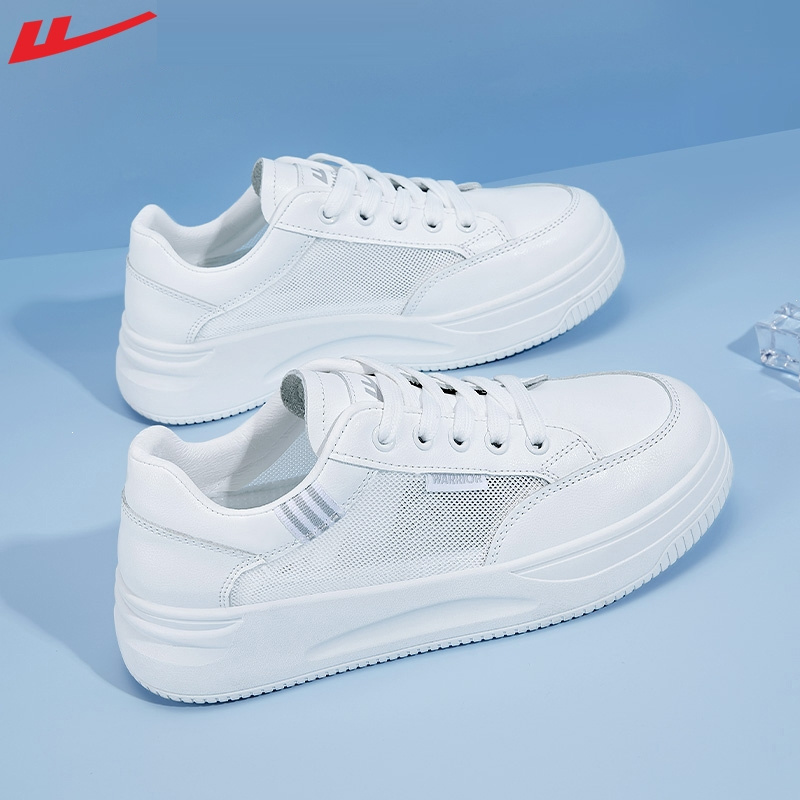 回力warrior女鞋小白鞋女夏季网面透气运动板鞋子女