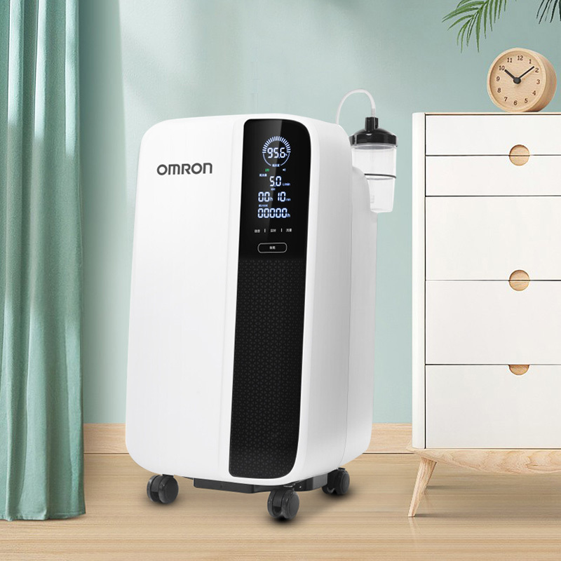 欧姆龙医用5l制氧机家用氧气机老人肺气肿吸氧机y-511w