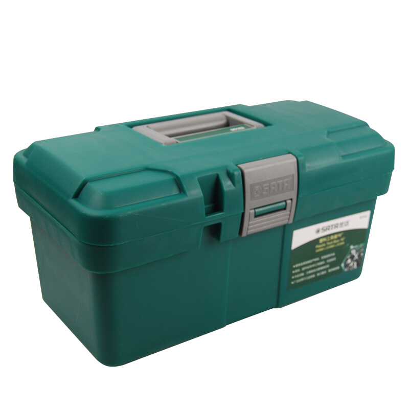 世达(SATA)95162 增强加厚型PP塑料工具箱大号车载储物收纳维修工具盒 单个装