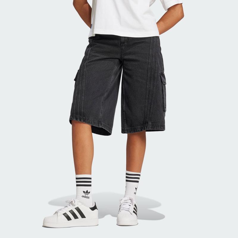 阿迪达斯(adidas)女士中裤休闲百搭牛仔Capri短裤运动时尚性别中