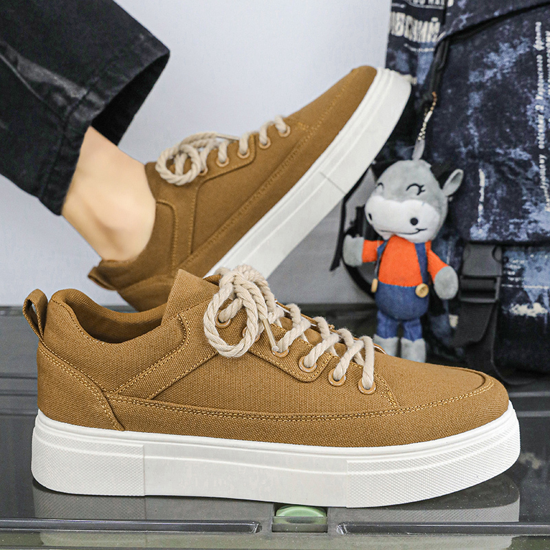 卡帝乐鳄鱼cartelo新款百搭透气男鞋时尚休闲鞋男士潮流板鞋帆布鞋