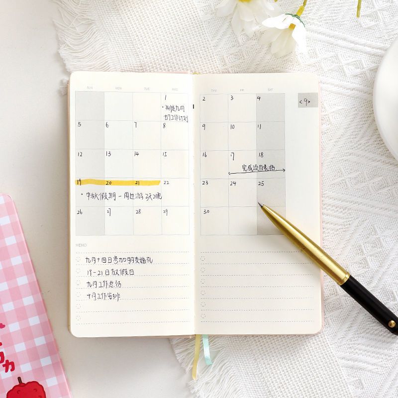 weekly月周计划本ins手账本随身笔记本自律时间管理效率本子