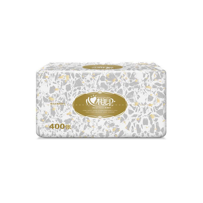心相印(Mind Act Upon Mind)RDT200商用恒金塑装二层200抽60包面巾纸箱装图片
