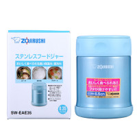 象印(ZO JIRUSHI)焖烧杯SW-EAE35-AB 进口不锈钢真空焖烧杯保温壶保温杯正品 水蓝色 350ml