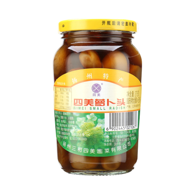 三和四美酱菜 喝粥下饭咸菜 萝卜头 375g*2瓶 扬州特产 中华老字号