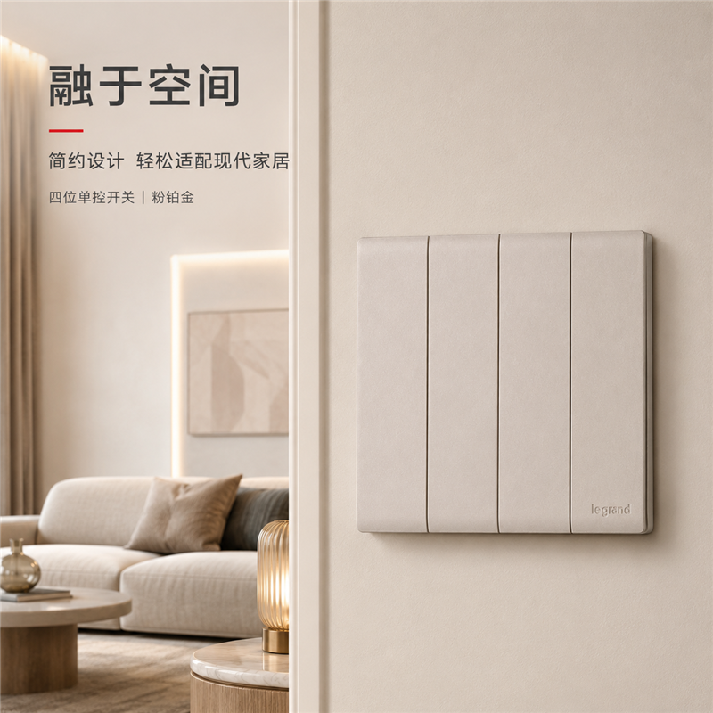 罗格朗/LEGRAND 四位单控开关 暗装F6C/34/1/2D-C2 个高清大图
