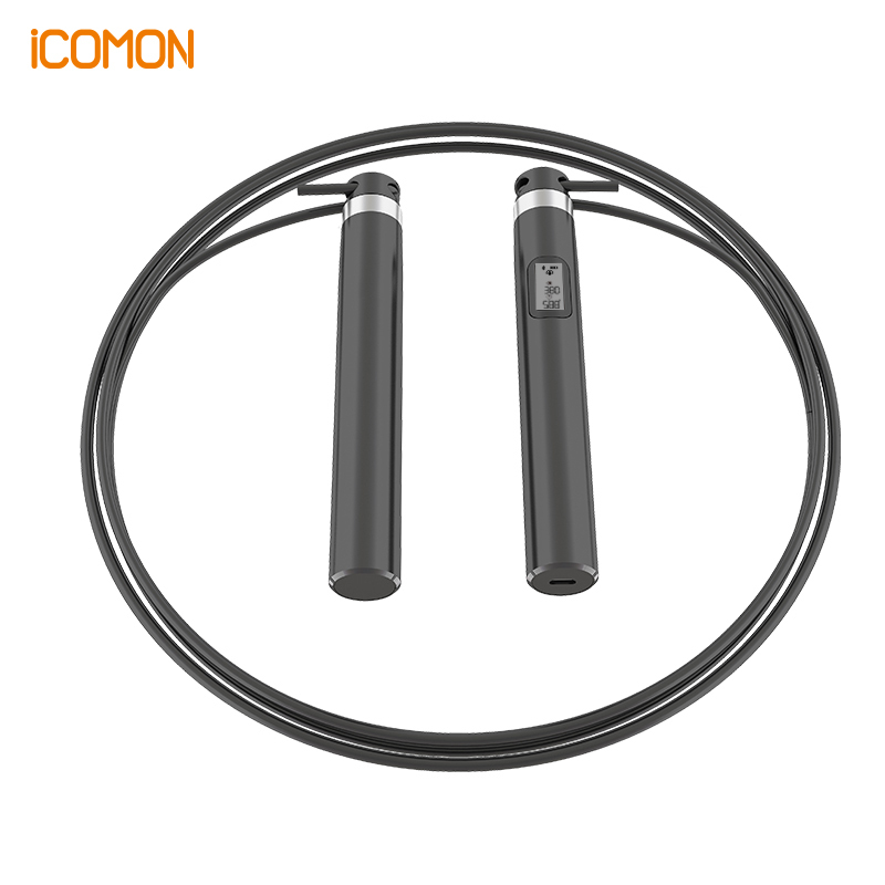 沃莱(ICOMON)RS1949B智能跳绳 运动健身减肥燃脂专业绳子 蓝牙APP记数 成人儿童中考训练电子计数 黑