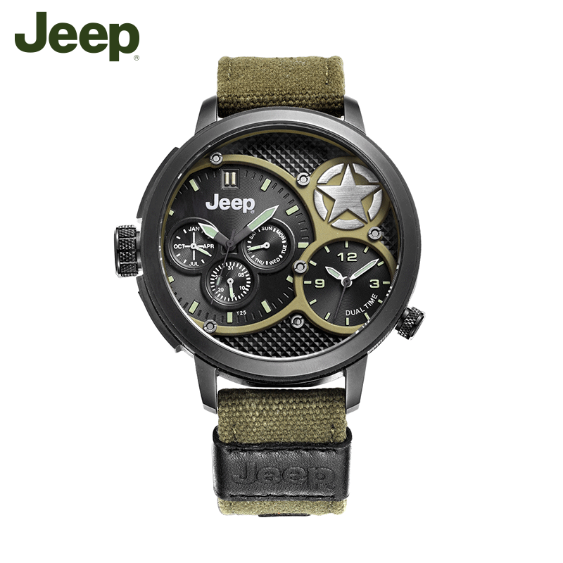吉普jeep手表牧马人系列男士石英腕表欧美品牌时尚商务夜光防水石英表