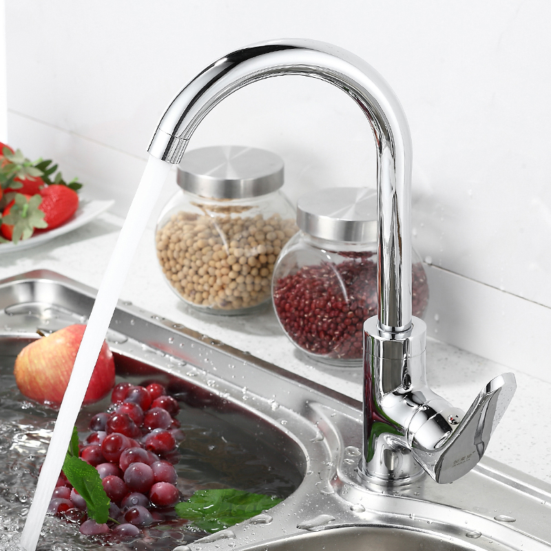 厨房水龙头洗菜盆龙头闪电客可旋转冷热水龙头厨房水龙头