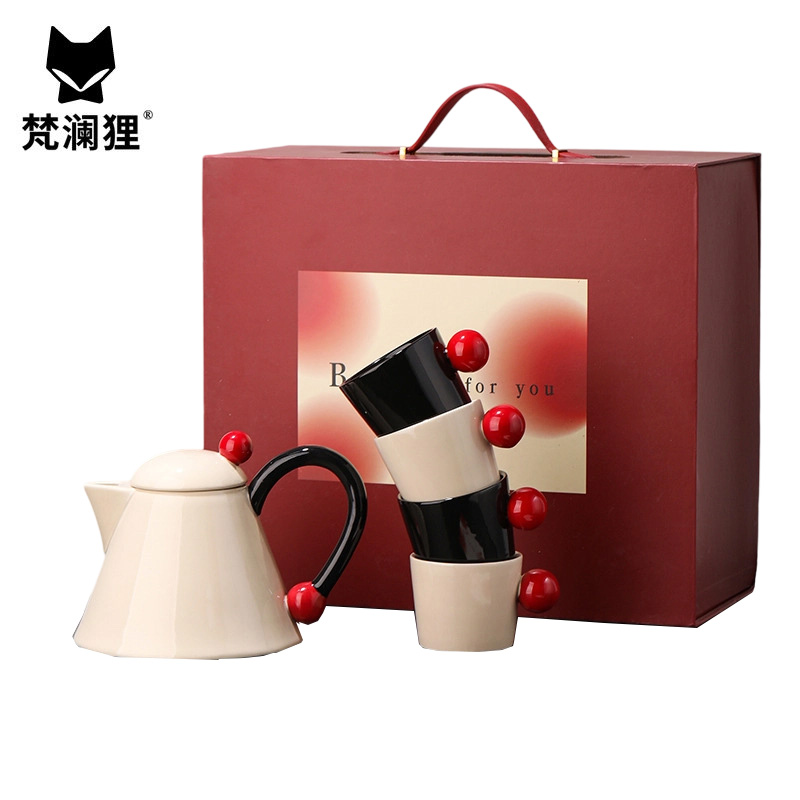 梵澜狸花茶壶水具礼品套装TA59 套高清大图