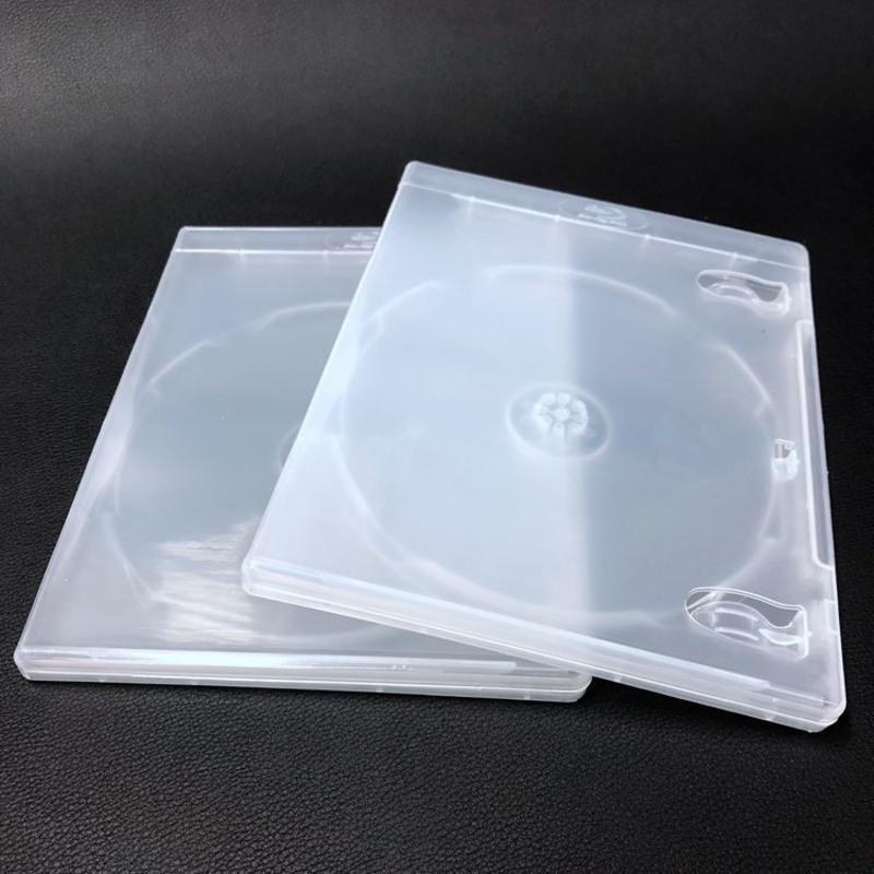 蓝光单盒2个蓝光盒dvd光碟单片装盒光盘盒cd盒双片蓝光盒子蓝色光碟盒