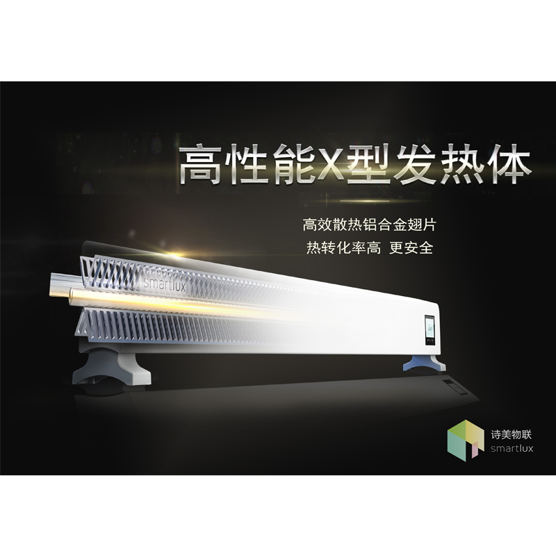 Smartlux诗美物联踢脚线型电暖气SLT25C3 2500瓦灰
