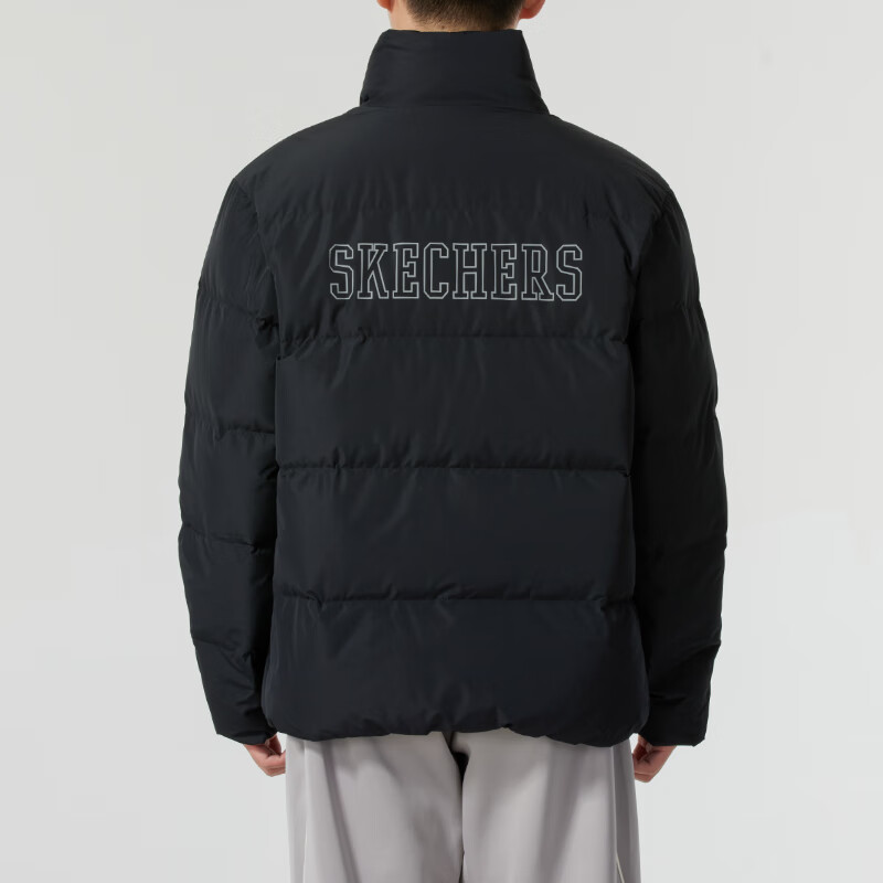 斯凯奇(SKECHERS)男装女装新款运动服户外防风保暖御寒外套休闲时尚羽绒服 L324U105-0018 ZP高清大图
