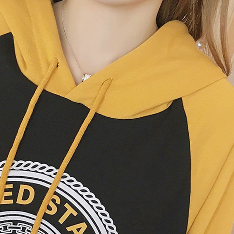 迪鲁奥(DILUAO)孕妇装2021秋冬新款时尚款加绒印花上衣辣妈宽松中长款卫衣图片