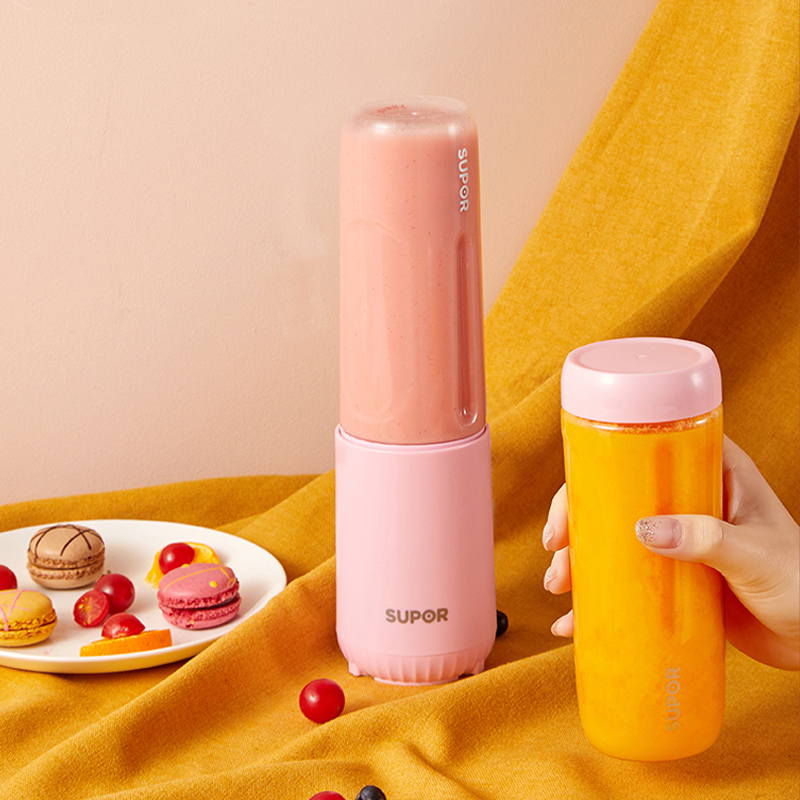 苏泊尔supor榨汁机便携式一机双杯快速出汁迷你搅拌原汁多功能榨汁tj