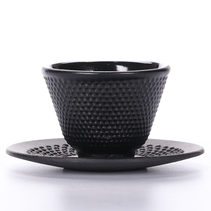 Atelier Tete 日本铸铁茶杯复古生铁杯南部铁壶茶杯 铸铁杯垫功夫茶品茗杯