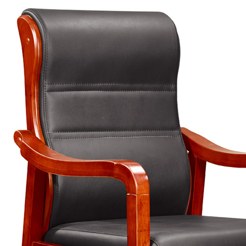 臻远 ZY5110307 办公会议椅办公皮椅电脑椅 黑色西皮高清大图
