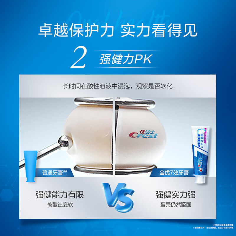 佳洁士全优7效牙膏清新口气灵摆去牙渍含氟牙膏7效合1-去牙渍健白180g高清大图