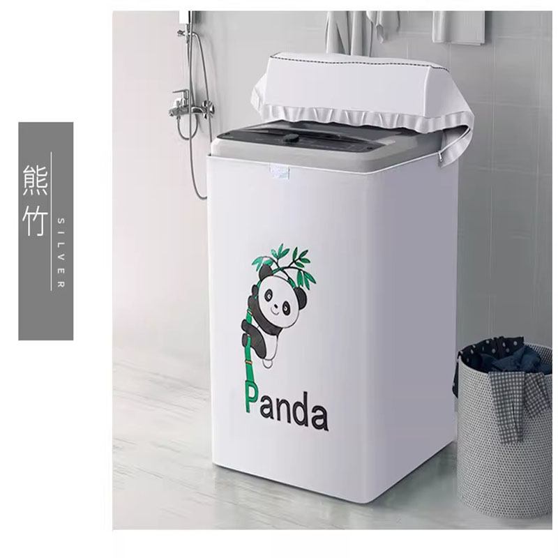 上开盖洗衣机罩防水防晒 洗衣机罩灰色 通用型高清大图