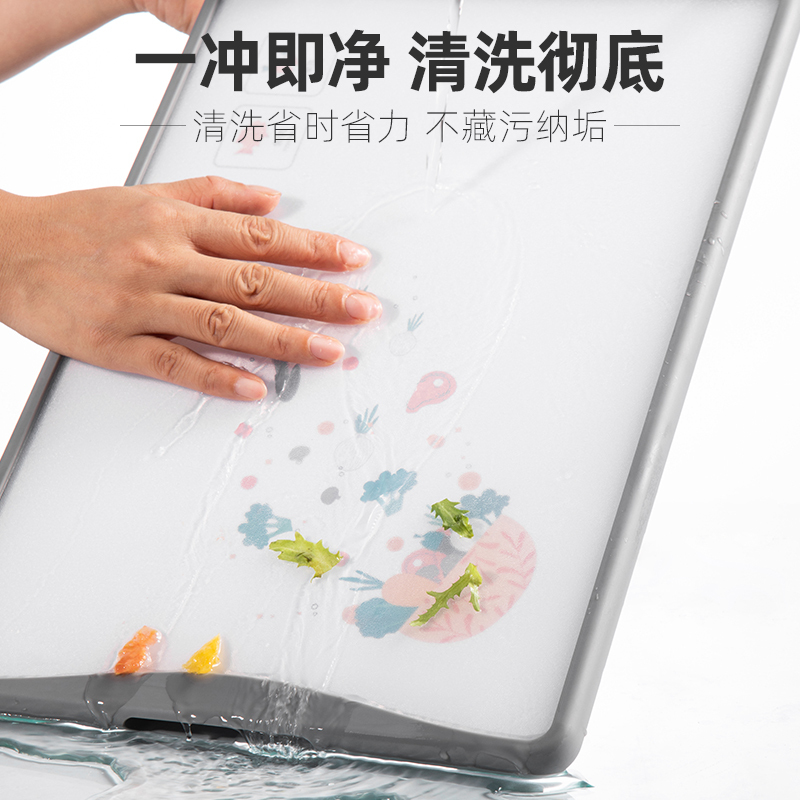 优勤304不锈钢菜板家用抗菌防霉双面切水果砧板厨房粘板加厚塑料案板